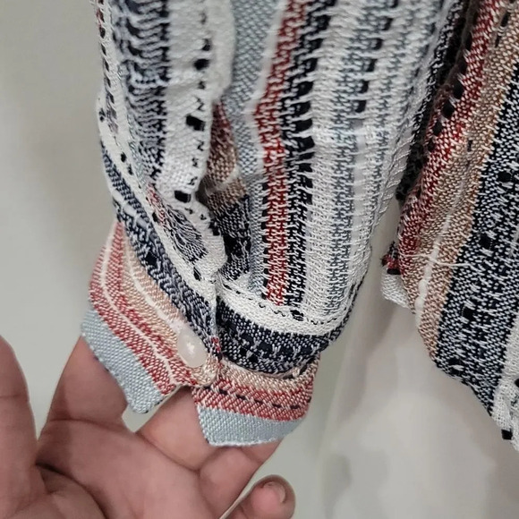 DYLAN LUX SLUB STRIPE SHIRT MULTI - Picture 8 of 13